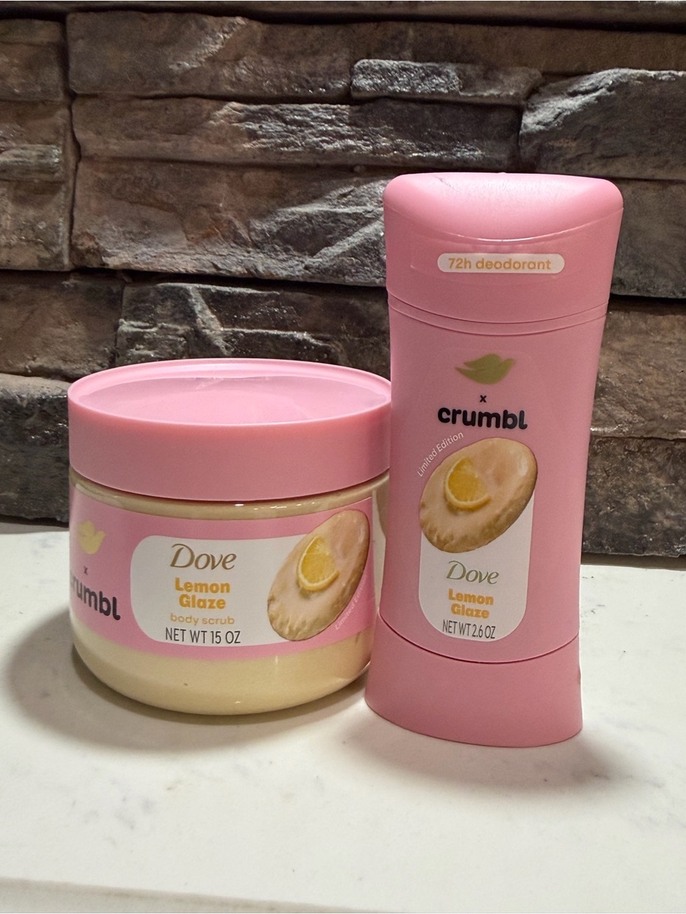 Dove Lemon Glaze Body Scrub & Deodorant Set - Pink - Picture 6 of 8